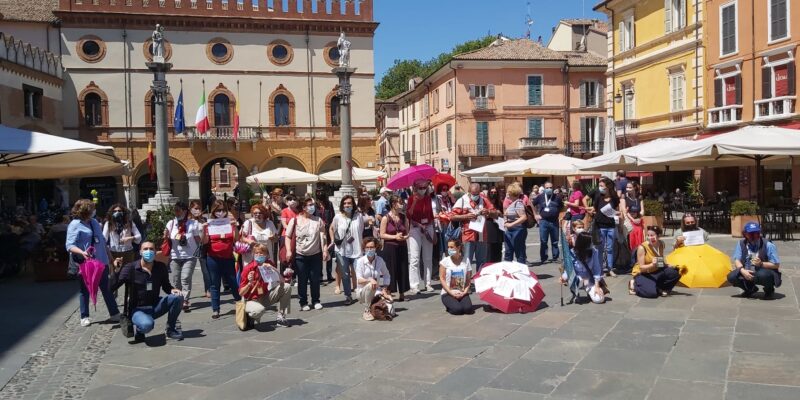 Le Confguide romagnole in piazza a Ravenna accolte dall’assessore Costantini